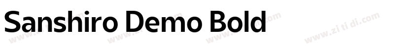 Sanshiro Demo Bold字体转换